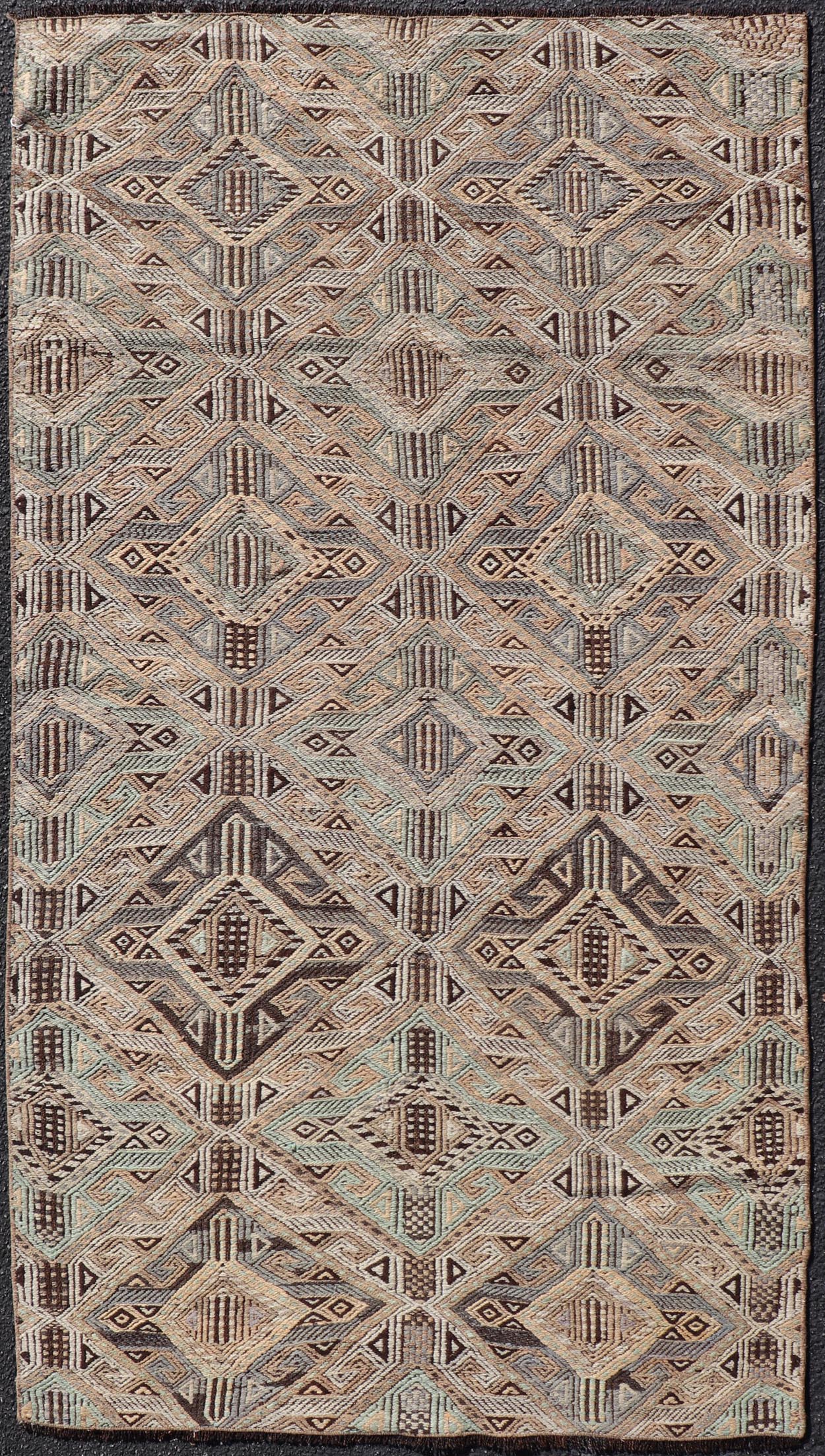 55.5×101"Bubble" ViNTAGE TURKiSH RUG Turkish Vintage Handwoven Tribal Rug - Kebabian's Rugs